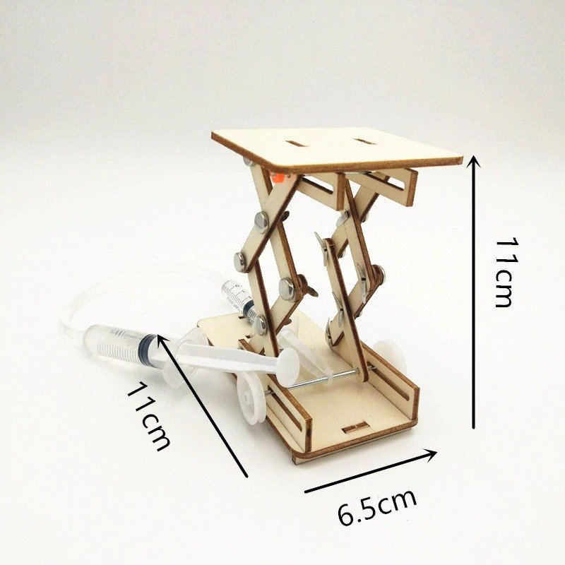 DIY Hydraulic Lift Table Model Toy for Kids, STEM Learning Toy with Physics Hydraulic Lift Mechanism