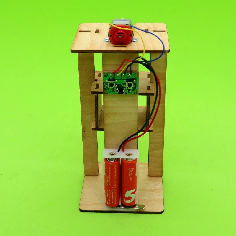 DIY Electric Elevator Model Toy for Kids; STEM Learning Projects for Children Based on Science