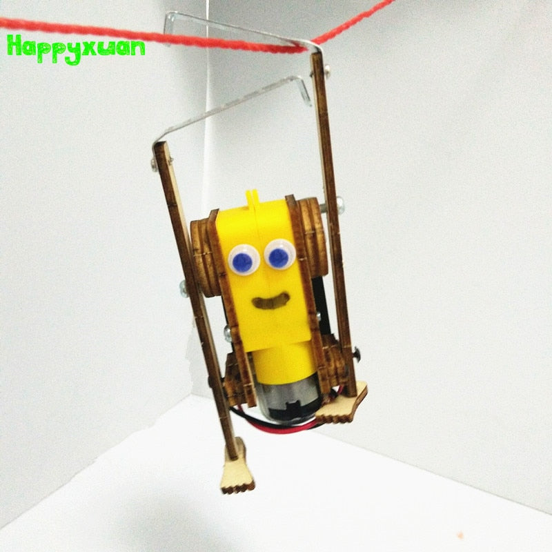 DIY Electric Robot Toy for Kids, STEM Science Educational Project for Kids. Group activity for kids