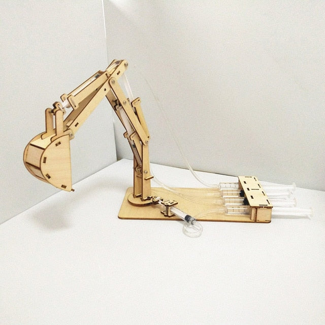 DIY Construction Toy for STEM Learning, Physics Educational Toy hydraulics based, Excavator/Lift Toy