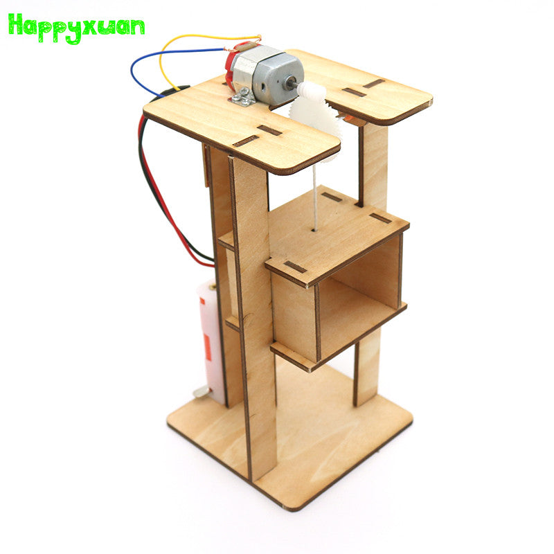 DIY Electric Elevator Model Toy for Kids; STEM Learning Projects for Children Based on Science